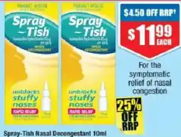 Chemist Warehouse Spray-Tish Nasal Decongestant offer