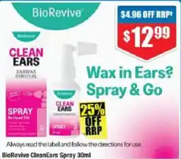 Chemist Warehouse BioRevive CleanEars Spray offer
