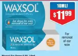 Chemist Warehouse Waxsol Ear Drops offer