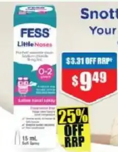 Chemist Warehouse FESS Little Noses Saline nasal spray offer