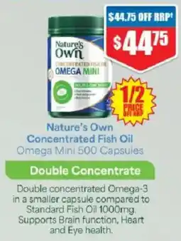 Chemist Warehouse Nature's Own Concentrated Fish Oil Omega Mini offer