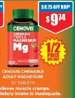 Chemist Warehouse Cenovis Chewable Adult Magnesium offer