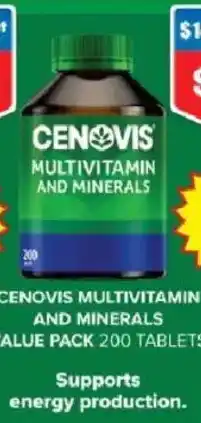 Chemist Warehouse Cenovis Multivitamin and Minerals offer