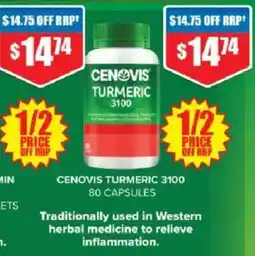 Chemist Warehouse Cenovis Turmeric 3100 offer