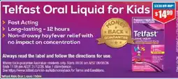 Chemist Warehouse Telfast Oral Liquid for Kids offer