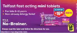Chemist Warehouse Telfast fast acting mini tablets offer