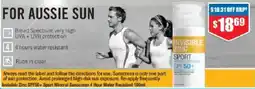 Chemist Warehouse Invisible Zinc Sport Mineral Sunscreen offer