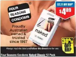 Chemist Warehouse Four Seasons Condoms Naked Classic offer