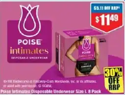 Chemist Warehouse Poise intimates Disposable Underwear offer