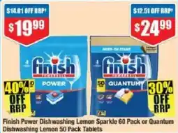 Chemist Warehouse Finish Power Dishwashing Lemon 50 Pack Tablets offer