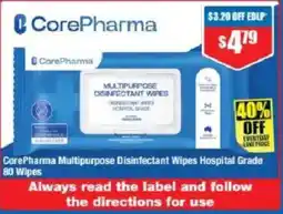 Chemist Warehouse CorePharma Multipurpose Disinfectant Wipes offer