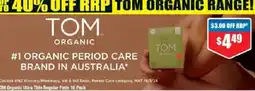 Chemist Warehouse Tom Organic Ultra Thin Regular Pads offer