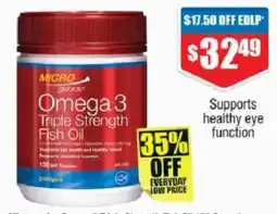 Chemist Warehouse Microgenics Omega 3 Triple Strength Fish Oil offer