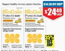 Chemist Warehouse BioGaia Protectis Baby Probiotic drops offer