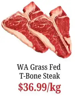 Farmer Jack's WA Grass Fed T-Bone Steak offer