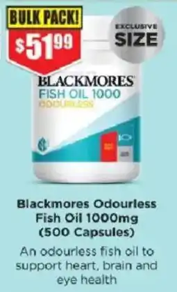 Chemist Warehouse Blackmores Odourless Fish Oil 1000mg offer