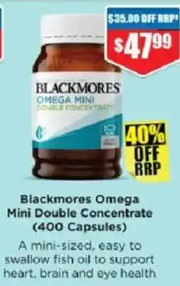 Chemist Warehouse Blackmores Omega Mini Double Concentrate offer