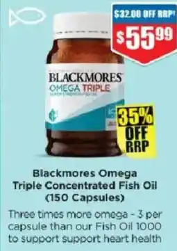 Chemist Warehouse Blackmores Omega Triple Concentrated Fish Oil offer