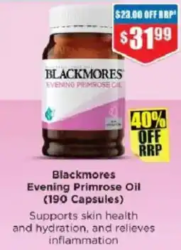 Chemist Warehouse Blackmores Evening Primrose Oil offer