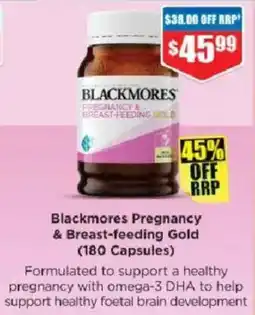 Chemist Warehouse Blackmores Pregnancy & Breast-feeding Gold offer