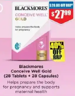 Chemist Warehouse Blackmores Conceive Well Gold offer