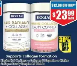 Chemist Warehouse Bioglan Hair Radiance + Collagen offer