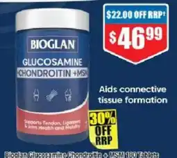 Chemist Warehouse Bioglan Glucosamine Chondroitin + MSM offer