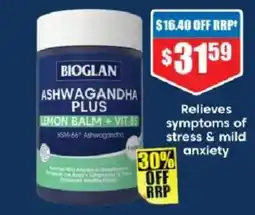 Chemist Warehouse Bioglan Ashwagandha Plus offer