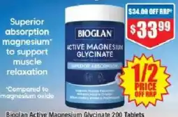 Chemist Warehouse Bioglan Active Magnesium Glycinate offer