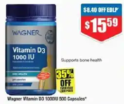 Chemist Warehouse Wagner Vitamin D3 1000IU offer