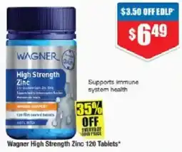 Chemist Warehouse Wagner High Strength Zinc 120 Tablets offer