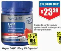 Chemist Warehouse Wagner CoQ10 150mg offer