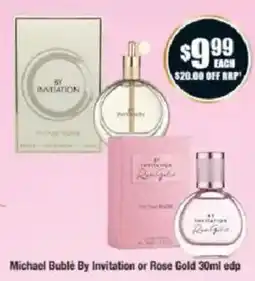 Chemist Warehouse Michael Bublè By Invitation or Rose Gold edp offer