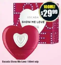 Chemist Warehouse Escada Show Me Love 100ml edp offer