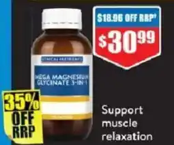 Chemist Warehouse Clinical Nutrients Mega Magnesium Glycinate 3-in-1 offer
