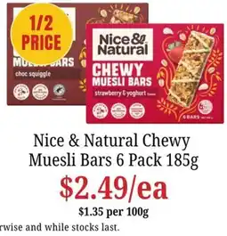 Farmer Jack's Nice & Natural Chewy Muesli Bars offer