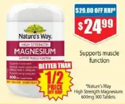 Chemist Warehouse Nature's Way High Strength Magnesium offer