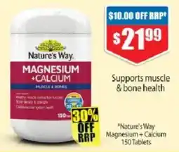 Chemist Warehouse Nature's Way Magnesium + Calcium offer