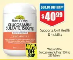 Chemist Warehouse Nature's Way Glucosamine Sulfate 1500mg offer