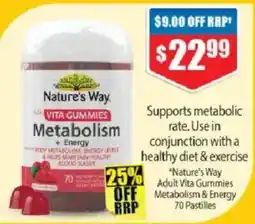 Chemist Warehouse Nature's Way Vita Gummies Metabolism + Energy offer
