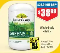 Chemist Warehouse Nature's Way Greens Plus Powder offer