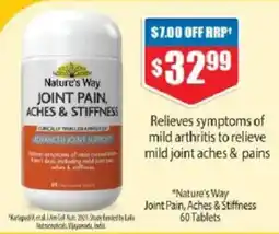 Chemist Warehouse Nature's Way Joint Pain, Aches & Stiffness offer