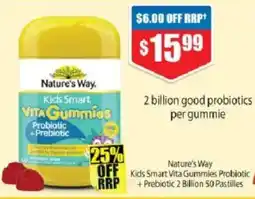 Chemist Warehouse Nature's Way Kids Smart Vita Gummies Probiotic + Prebiotic offer