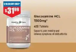 Chemist Warehouse Healthy Care Glucosamine HCL 1500mg offer