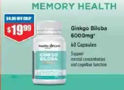 Chemist Warehouse Healthy Care Ginkgo Biloba offer
