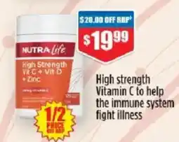 Chemist Warehouse NutraLife High Strength Vit C + Vit D + Zinc offer