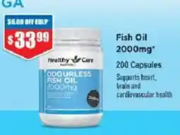 Chemist Warehouse Healthy Care Odourless Fish Oil offer