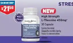 Chemist Warehouse Healthy Care High Strength L-Theanine offer