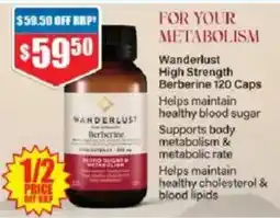 Chemist Warehouse Wanderlust Berberine 120 Caps offer