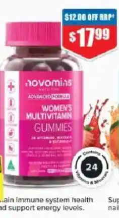 Chemist Warehouse Novomins Women's Multivitamin Gummies offer